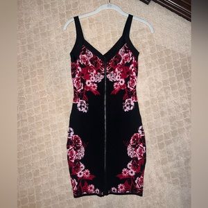 GUESS Mirage Reversible Floral Print Bandage Dress